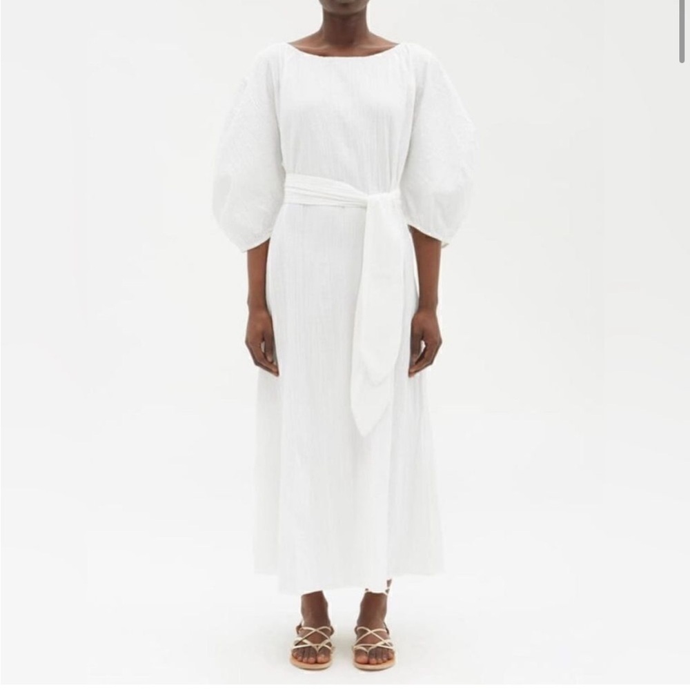 Mara Hoffman Cecilia Puff Sleeve Cotton-Blend Maxi Dress size S